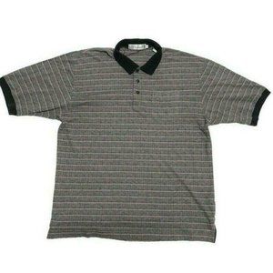 Pro Celebrity Men's Size XL Pink and black plaid golf polo